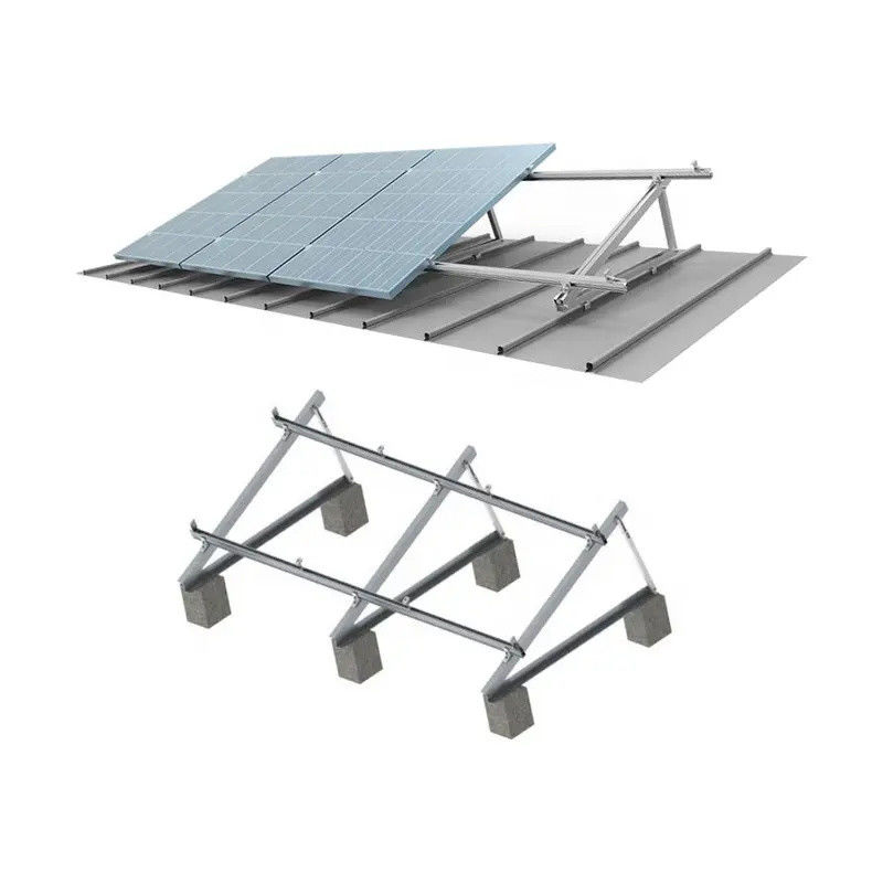 Montage de panneaux solaires support photovoltaïque support flexible pour le toit en métal ondulé